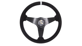SLIDE steering wheel 350 mm suede silver - 20 mm offset 