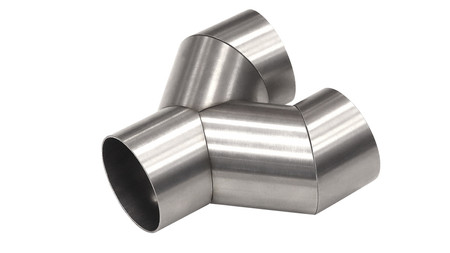 Y-Pipe exhaust connector 3"-3" 76mm