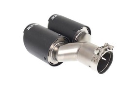 Double exhaust tip 101 mm inlet 76 mm SLIDE 