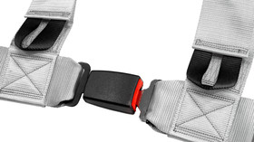 Racing seat belts SLIDE V2 silver 4p 3" E4