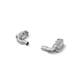 Porsche 911 Turbo/Turbo S (991.2) Link Pipe Set with Cat Stainless Steel Akrapovic