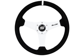 SLIDE steering wheel 350 mm suede white - 20 mm offset