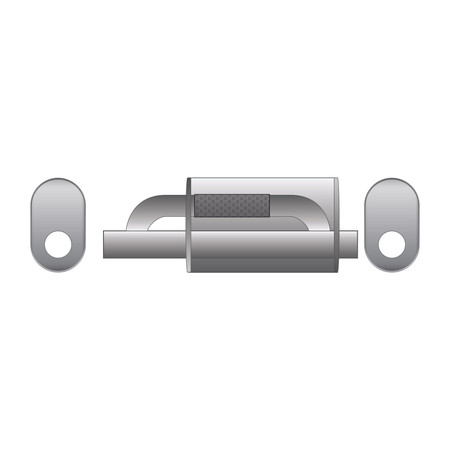 Free flow muffler with electric valve E300 63/300/L