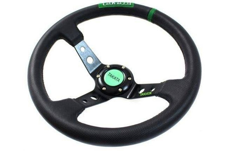 Kierownica sportowa PRO 350 mm Takata skórzana – offset 80 mm