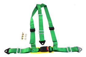 Racing harness 3-point 2" green – E4 homologation