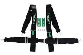 Racing seat belts 4p 3" Black - Takata Replica