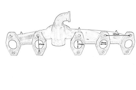 Exhaust manifold VW Transporter T5, Touareg 2.5