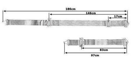 Racing harness 4-point 2" red – with Quick Release mechanism