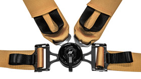Racing seat belts SLIDE V2 Quick gold 4p 3"