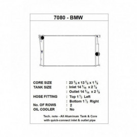 Radiator BMW 3 Series F30 335i CSF
