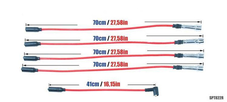 Ignition Leads Audi A6 Coupe Carbiolet 1.8-2.8L 89-00 Red