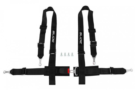 Racing seat belts SLIDE 4p 2" black 