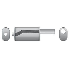 Universal elliptical muffler E203H with embossing