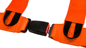 Racing seat belts SLIDE V2 orange 4p 3" E4 