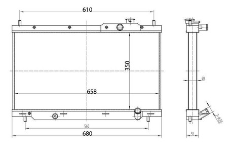 Sportowa chłodnica wody Honda Civic 2001-2005 D17