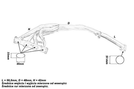 Exhaust manifold Mazda MX-5 1.8L 93-97 4-2-1