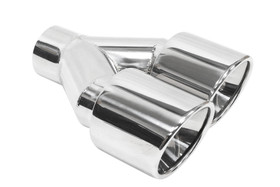 Podwójna końcówka tłumika 2×89 mm, wejście 60 mm – polerowana, prawa