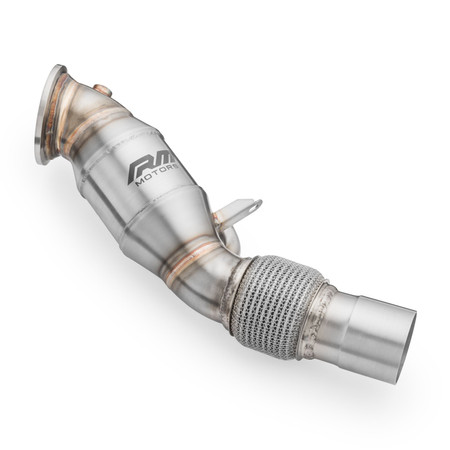 Downpipe BMW F32 F33 F36 LCI 420i 420ix 430i 430ix B48 z katalizatorem EURO 3 100 CPSI