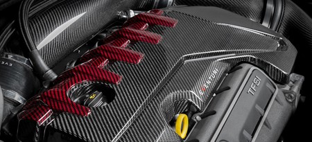 Osłona silnika Audi RS3 V2/TTRS 8S czarno-czerwona Eventuri 
