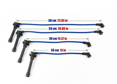 Przewody zapłonowe Honda Civic III-V Concerto 87-01 Czerwone