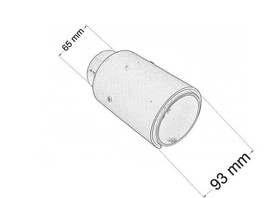 Końcówka tłumika 89 mm, wejście 65 mm – Carbon
