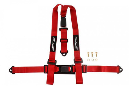 Pasy sportowe SLIDE 3-punktowe 2" czerwone