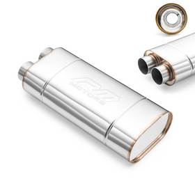 Sport Performance Exhaust Muffler EM010 Elliptical – Without Embossing, Universal, Stainless Steel T304