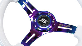 SLIDE steering wheel 350 mm wood white NeoChrome - 30 mm offset 