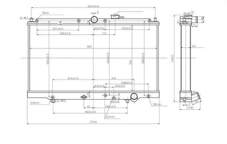 Sportowa chłodnica wody Honda Prelude 97-01