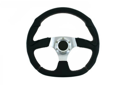 PRO sport steering wheel 350 mm black leather – 0 mm offset
