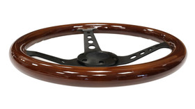 Steering wheel 350 mm – wood, Black