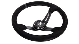 SLIDE steering wheel 350 mm suede black - 90 mm offset 