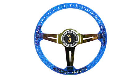 SLIDE steering wheel 350 mm acrylic blue NeoChrome - 70 mm offset 