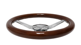 Steering wheel 350 mm – wood, Silver