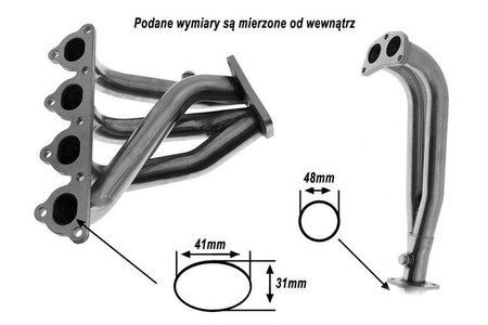 Kolektor wydechowy Honda Civic D16 D15 88-00 4-2-1