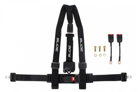 Pasy sportowe SLIDE 3-punktowe 2" czarne