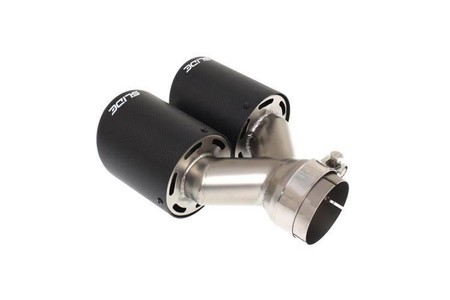 Double exhaust tip 101 mm inlet 76 mm SLIDE 