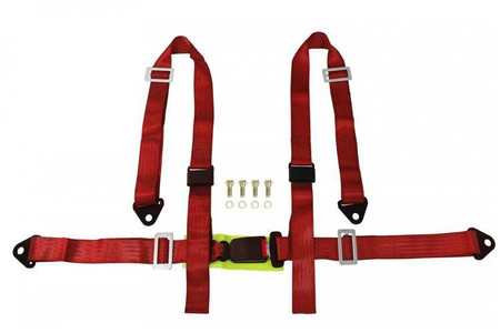 Racing harness 4-point 2" red – E4 homologation