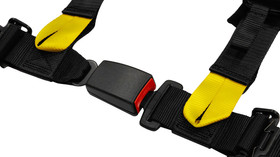 Racing seat belts SLIDE V2 black 4p 2" E4 