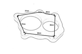 Flansza Downpipe GT25R GT28R 5 śrub asymetryczna