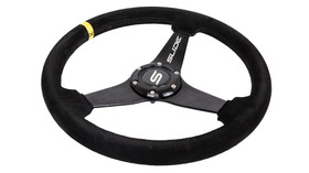 SLIDE steering wheel 350 mm suede yellow - 20 mm offset 
