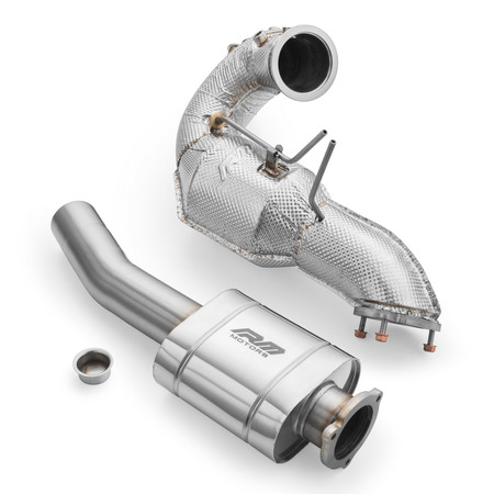 Downpipe kit Audi A8 S8/Quattro 3.0 TDI with OBD catalytic converter, muffler and heat shield