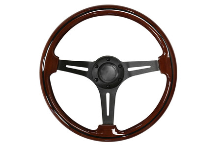 Steering wheel 350 mm – wood, Black