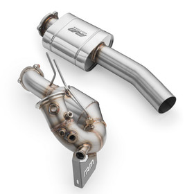 Downpipe z tłumikiem Audi A7 Sportback 3.0 TDI z sekcją środkową i osłoną termiczną