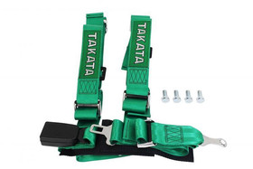 Racing harness 4-point 2" green – Takata Replica