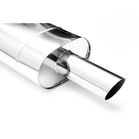 Universal elliptical muffler E207 76C 63 with embossing