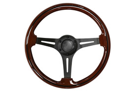 Steering wheel 350 mm – wood, Black