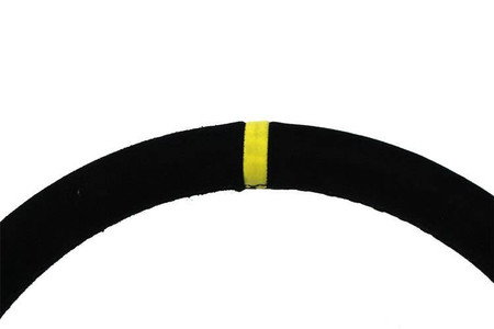 SLIDE steering wheel 350 mm suede Yellow Strip - 90 mm offset 