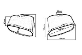 Exhaust Tip BMW X5 150x85mm inlet 66mm