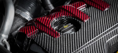Osłona silnika Audi RS3 V2/TTRS 8S czarno-czerwona Eventuri 